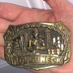 Vintage Belt Buckle 1982 Oilfield Industrial , collectible memorabilia buckle